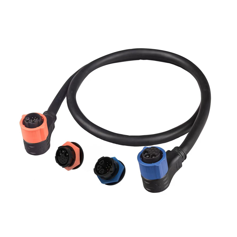 REUNION 3X系列3+9Pin LED电源信号传输混装塑料防水连接器