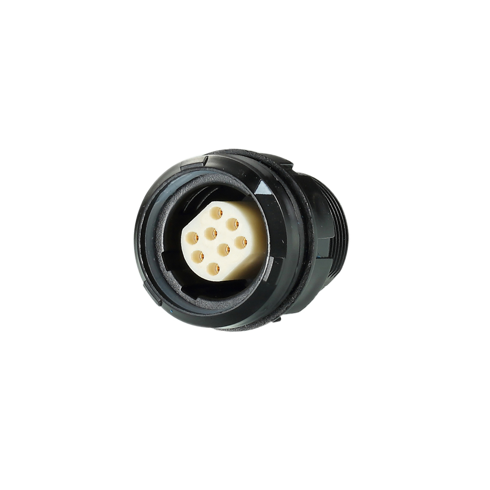 8芯航空插座，塑料圆形推拉自锁连接器线束加工厂家