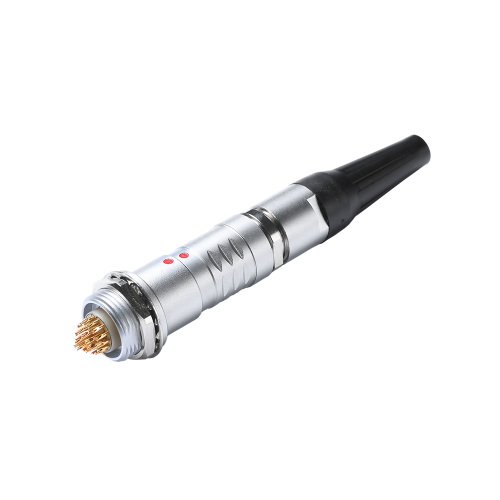 瑞盈创联圆形金属航插头，航插座B系列推拉自锁连接器